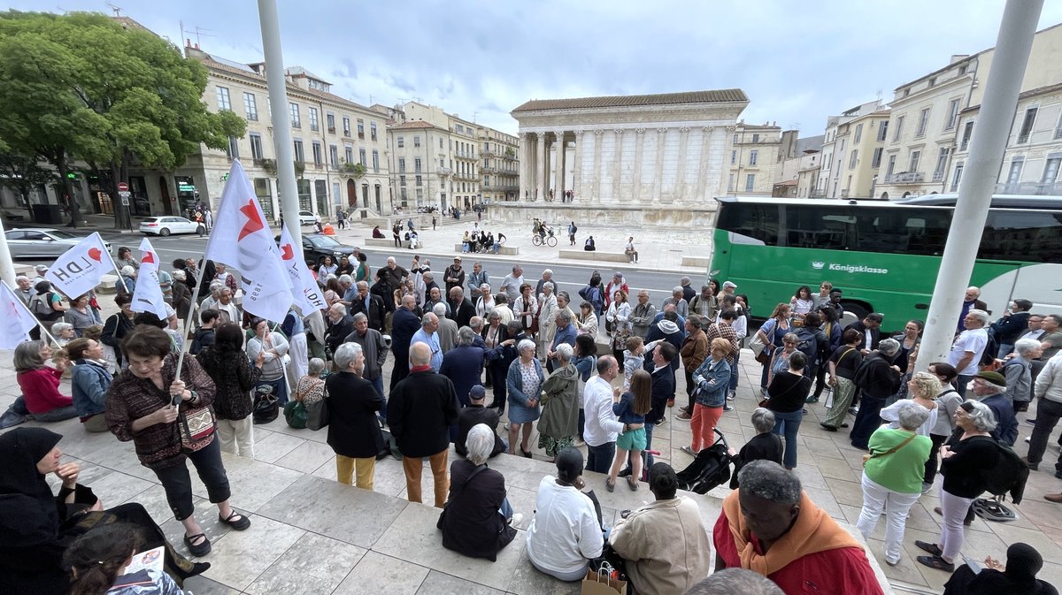 LDH rassemblement hommage Aboubakar Cisse Nîmes (Photo Anthony Maurin)