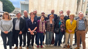 Cet après-midi, lors d'une conférence de presse du collectif Nîmes en Commun