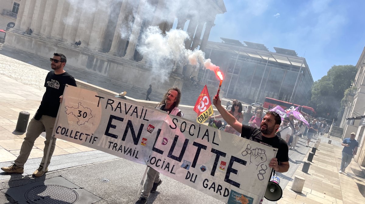 Manif social médico-social Nîmes mai 2025 (Photo Anthony Maurin)