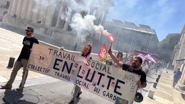 Manif social médico-social Nîmes mai 2025 (Photo Anthony Maurin)