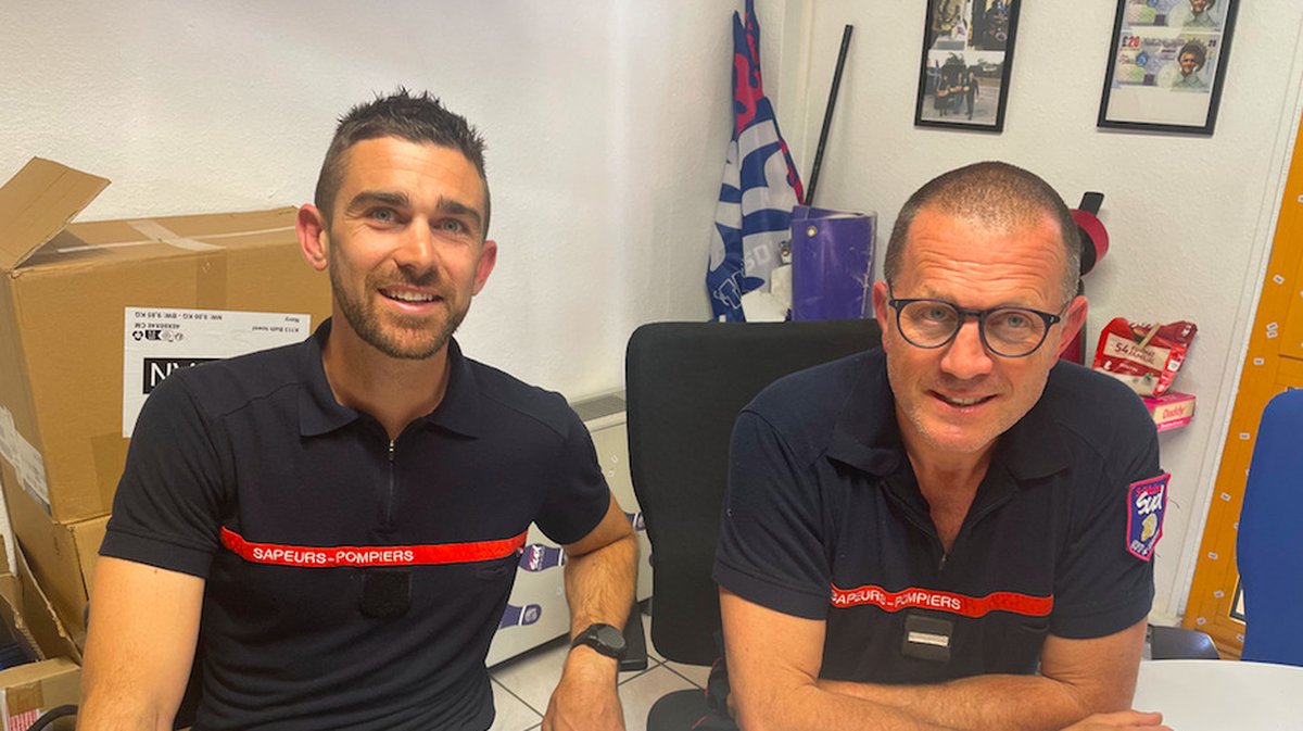 Avec Samuel Besson, le secrétaire des pompiers Sud
