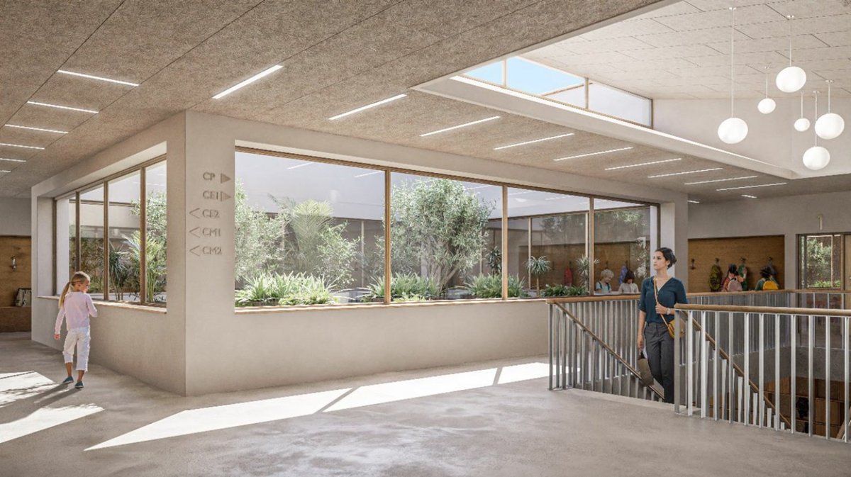 Les projections du futur groupe scolaire de Montfrin (Photo Montfrin)