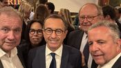 Au centre, Bruno Retailleau et à droite, Laurent Burgoa