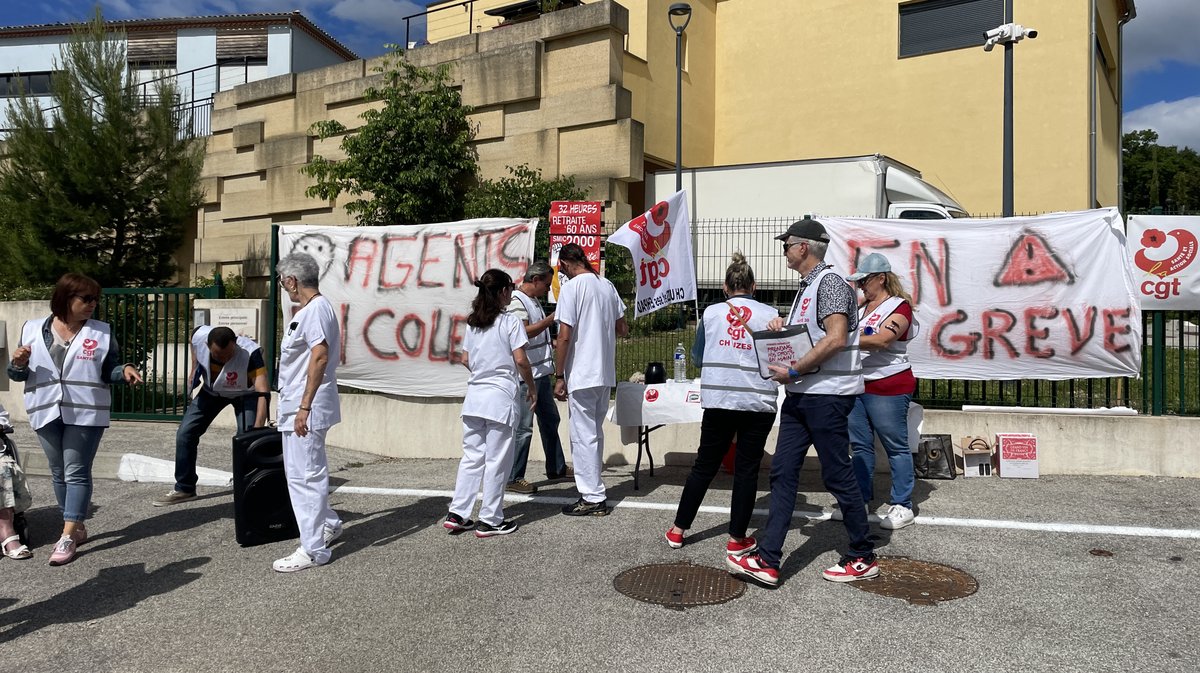 Fons-outre-Gardon grève CGT santé Ehpad des Jasses (Photo Anthony Maurin)