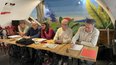 Samuel Pabion, Christian Bastid, Saliha Boussedra, Alain Nunez et Jean-Michel Suau pour la coopérative des élus communistes républicains et citoyens du Gard (Photo Anthony Maurin)
