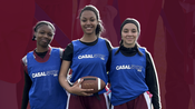 Maïlyne, Kenza et Lou flag football centurions