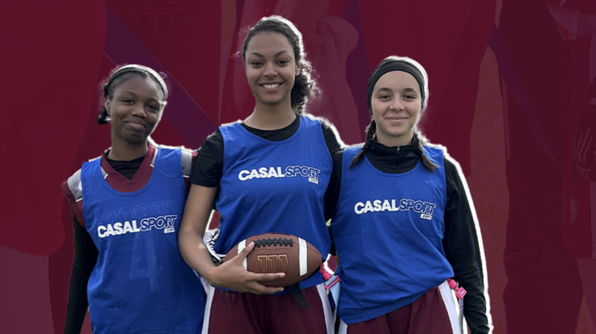 Maïlyne, Kenza et Lou flag football centurions