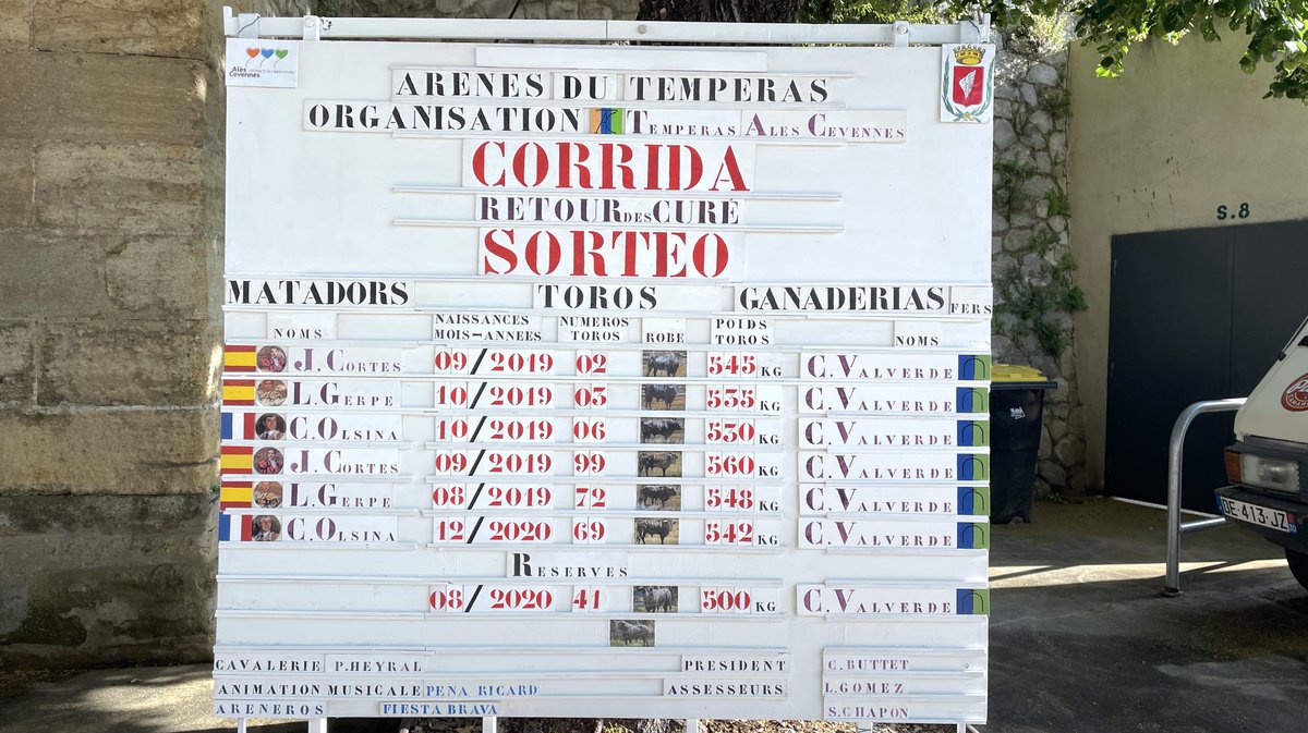 Corrida du Curé de Valverde pour Javier Cortes, Luis Gerpe et Carlos Olsina (Photo Anthony Maurin)
