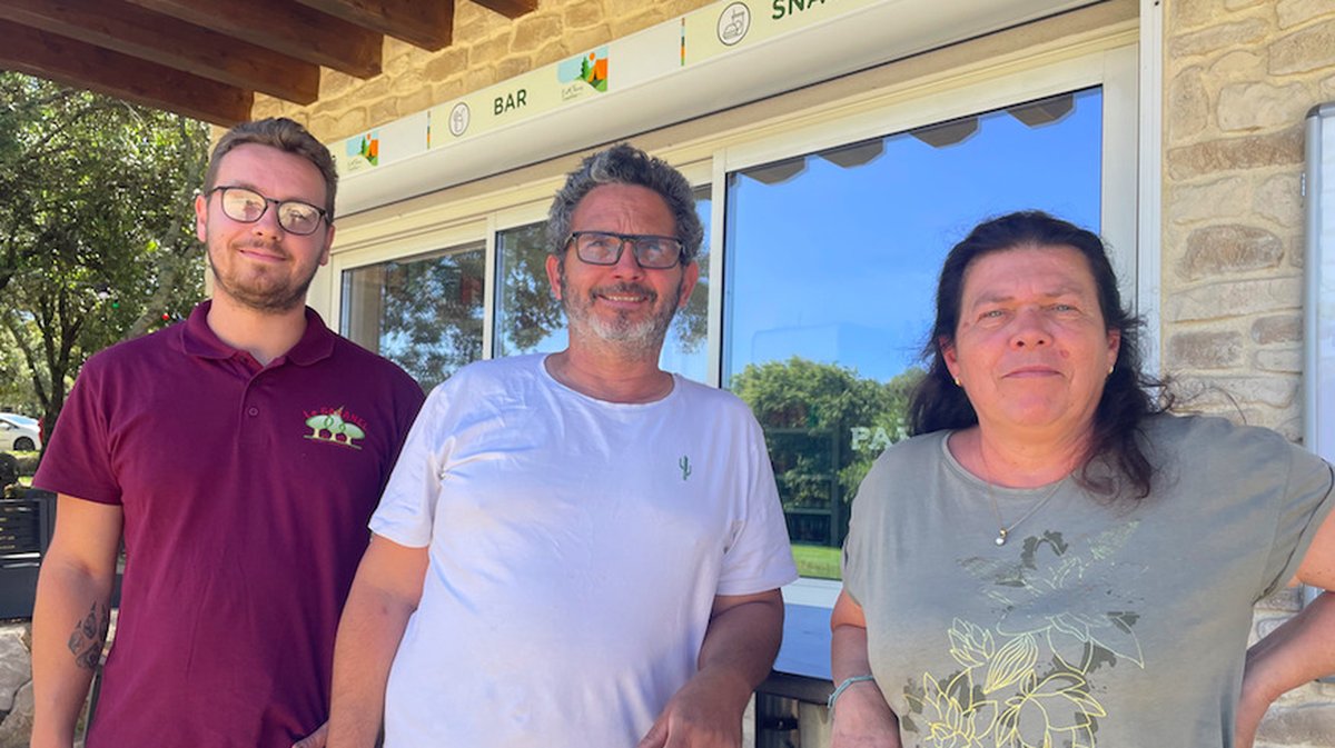 De gauche à droite : Maxence Raynal, gérant du Garanel ; Julien Werner, des Chênes et Florence Berbier de L’Olivier