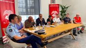Ce matin en mairie, conférence de presse sur les forces de sécurité mis en place pendant la feria