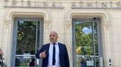 Éric Giraudier sort du tribunal ce mardi.