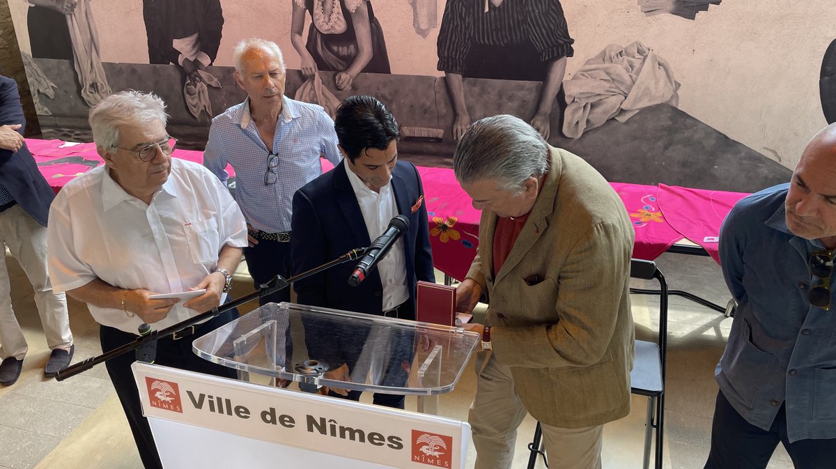 Hommage aux pionniers de la tauromachie Afap Jean-Paul Fournier Marc Serrano Pentecôte 2025 (Photo Anthony Maurin)