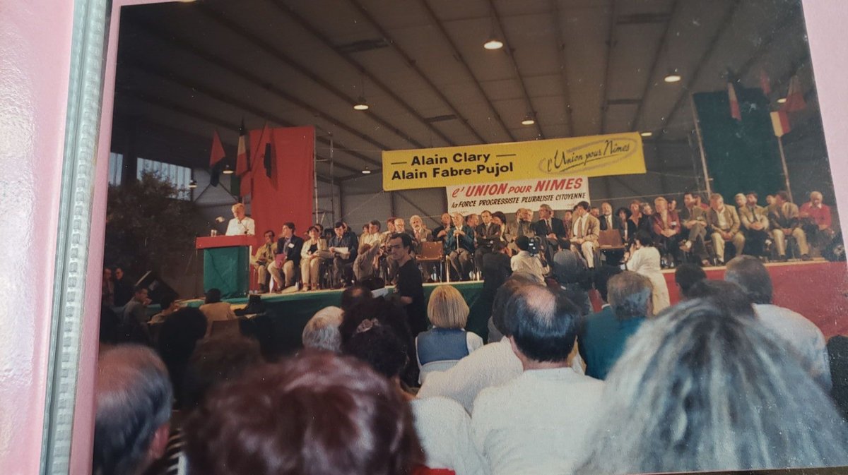 Lors d'un meeting en 1995
