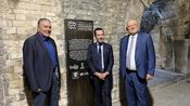 Dévoilement de plaque en l'honneur des mécènes qui ont participé à la rénovation et la sauvegarde du patrimoine de Nîmes