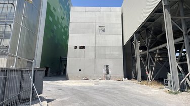Le bâtiment dans lequel seront comprises les nouvelles installations de Véolia