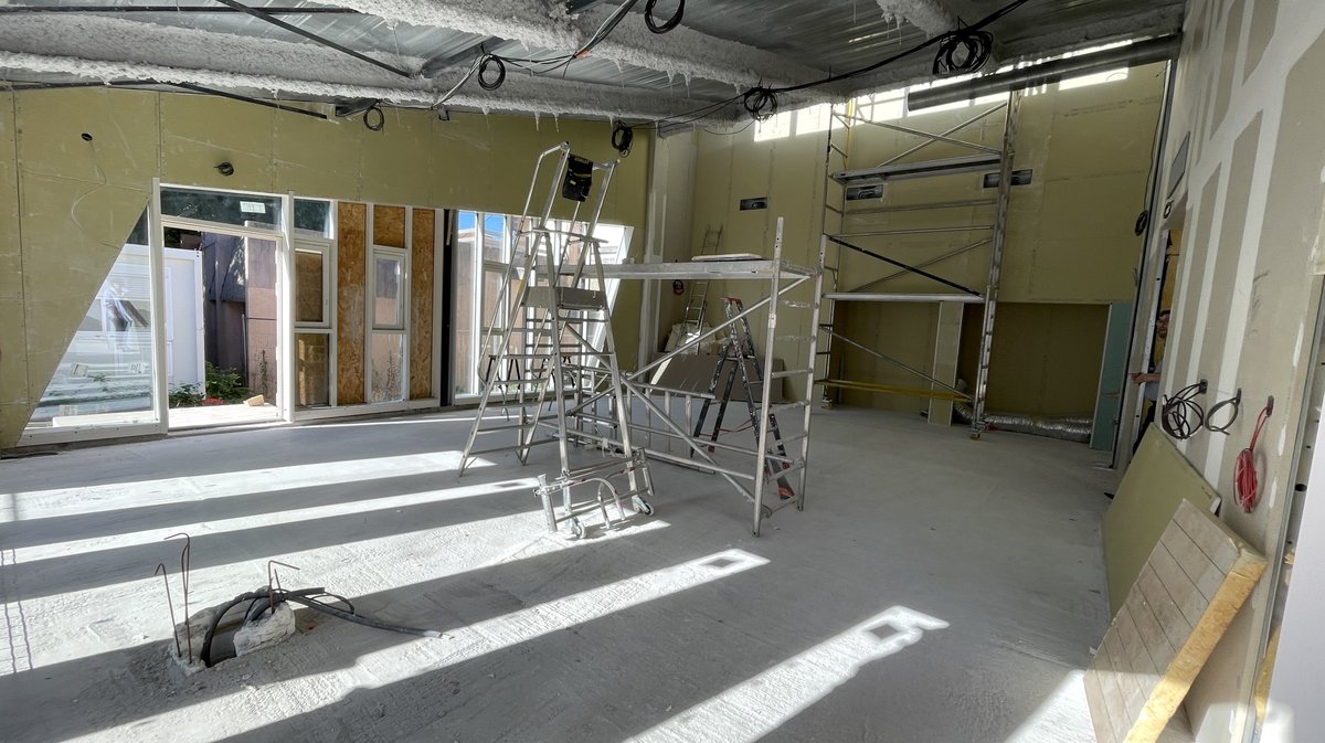 Travaux centre social Jean-Paulhan Mas de Mingue Nîmes 2025 (Photo Anthony Maurin)