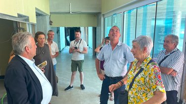 Ce jeudi sur le chantier du Pôle enfance de Saint-Gilles