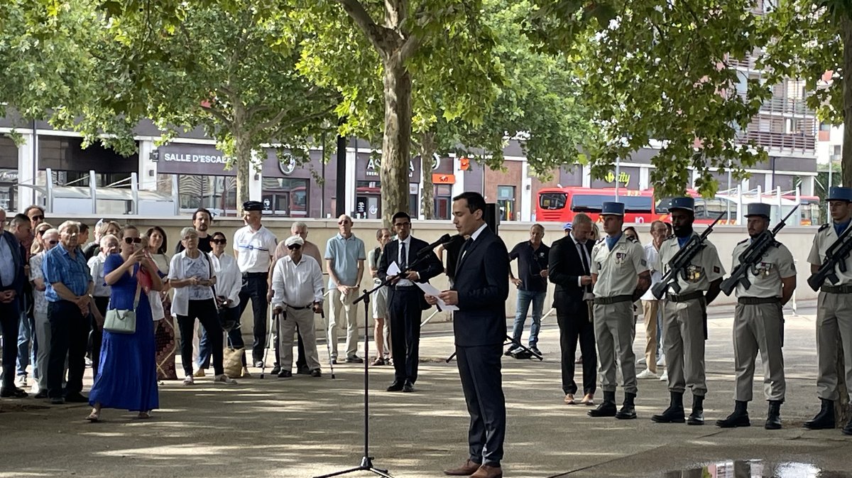 Cérémonie en hommage aux victimes des crimes racistes et antisémites, le 20 juillet 2025, à Nimes