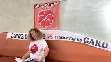 Marie -Rose Baeza, présidente de la Libre-Pensée du Gard (Photo Anthony Maurin)