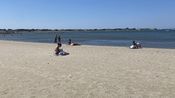 La plage du Grau-du-Roi déserte.