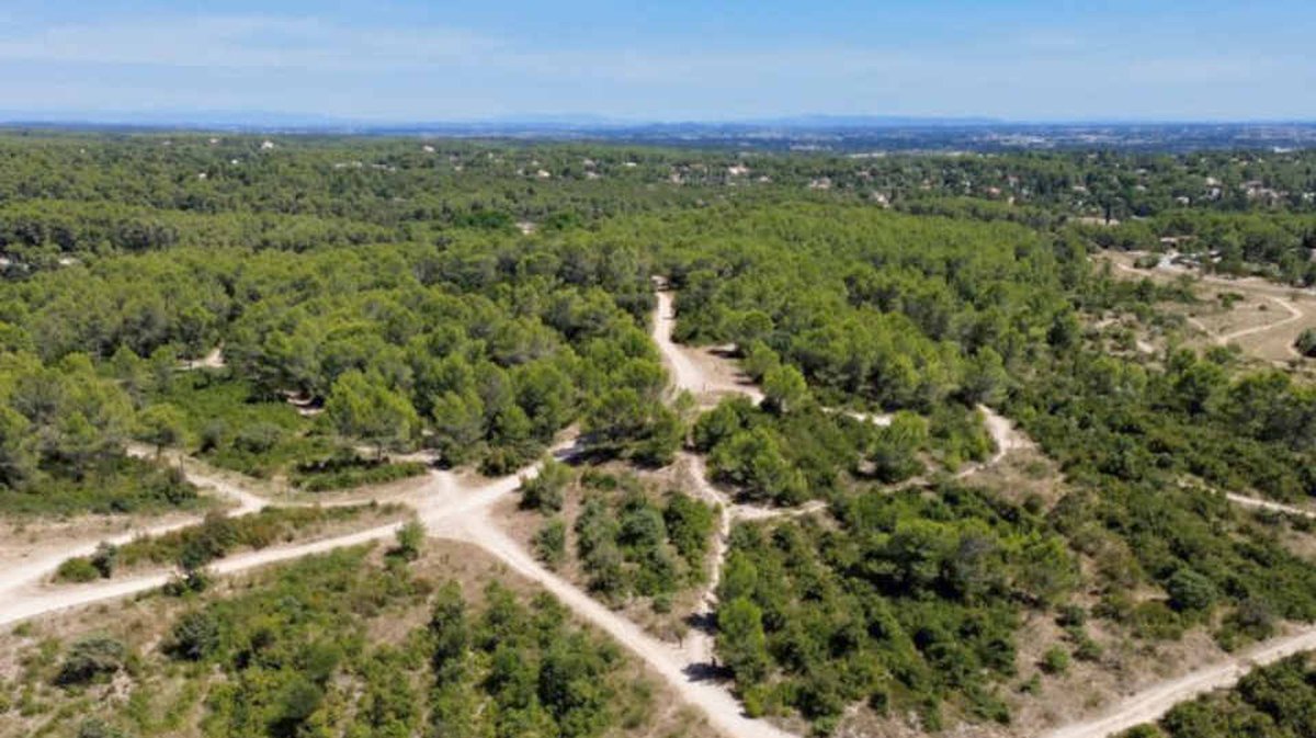Vue aérienne des Terres de Rouvière (Photo Archives Ville de Nîmes)