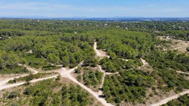 Vue aérienne des Terres de Rouvière (Photo Archives Ville de Nîmes)