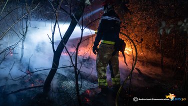 Feu de forêt à Fontarèches