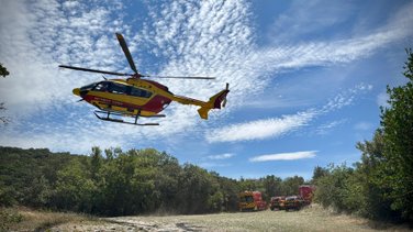 sécurité civile hélicoptère concluses lussan pompiers