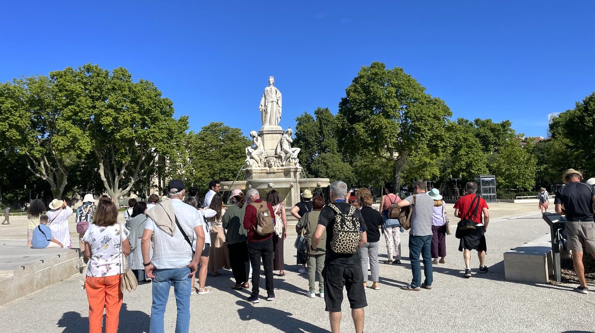 Petit train touristes tourisme Nîmes 2025 (Photo Anthony Maurin)