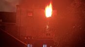 Un important incendie dans une habitation.