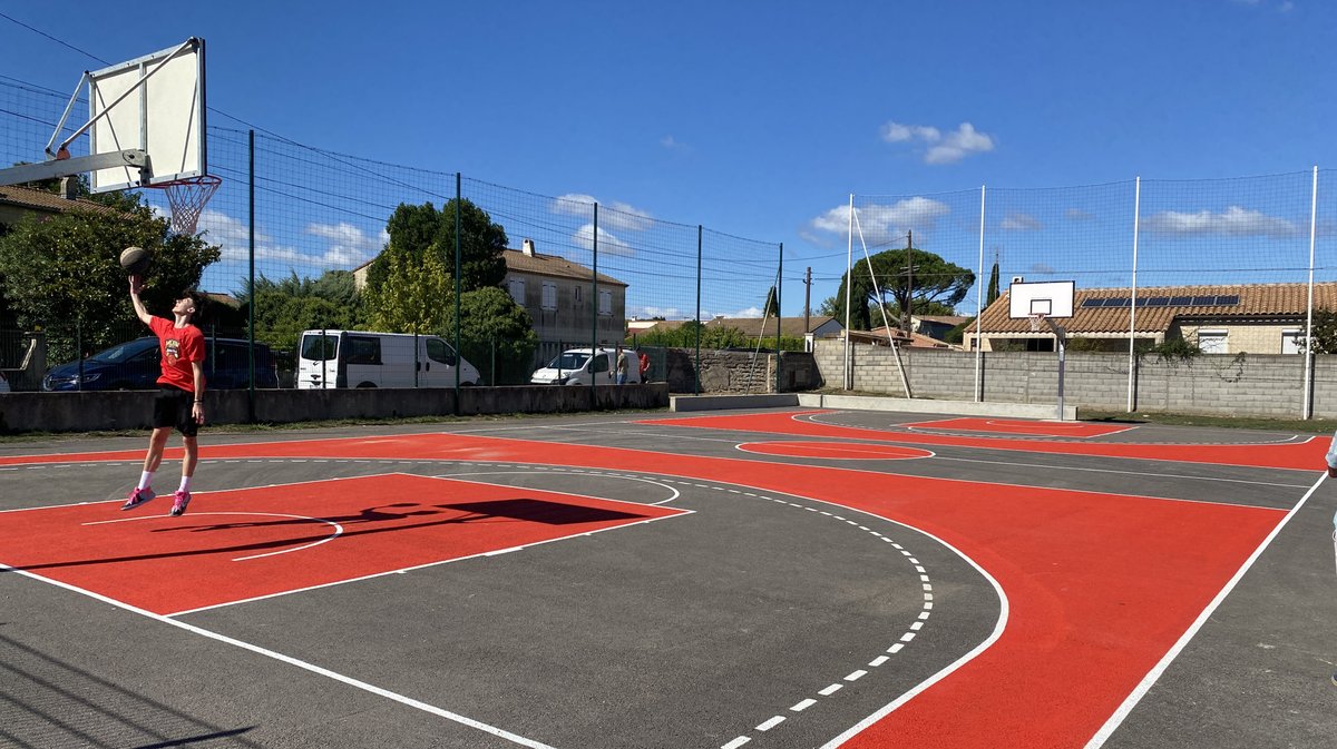 Les nouveaux terrains de basket 3x3.