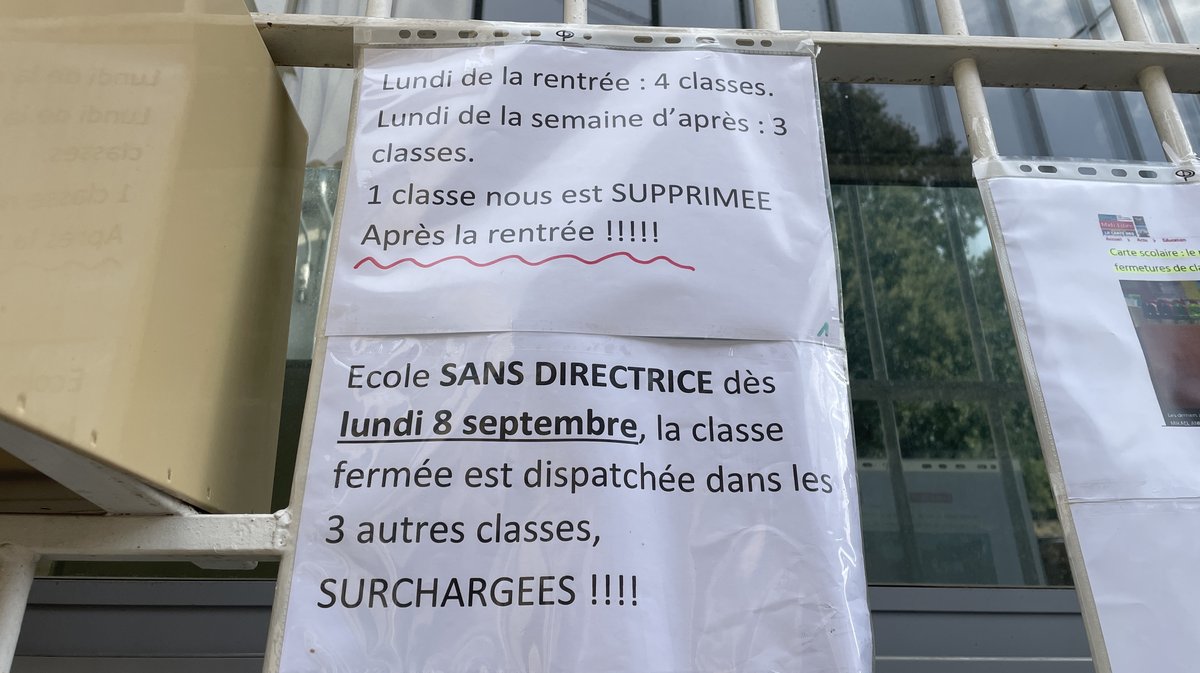 Fermeture d'une classe à l'école maternelle Jean-Jaurès à Nîmes (Photo Anthony Maurin)