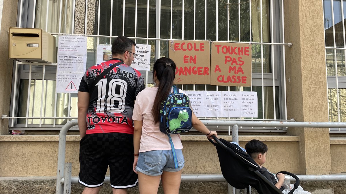Fermeture d'une classe à l'école maternelle Jean-Jaurès à Nîmes (Photo Anthony Maurin)