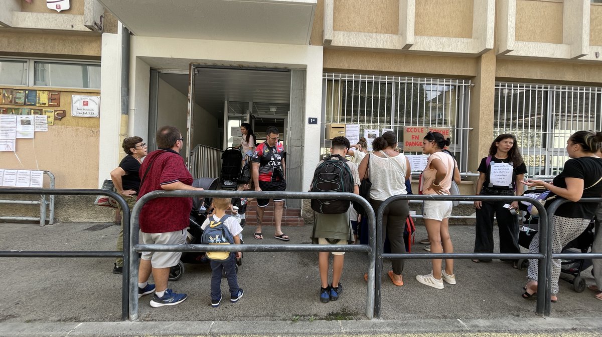 Fermeture d'une classe à l'école maternelle Jean-Jaurès à Nîmes (Photo Anthony Maurin)