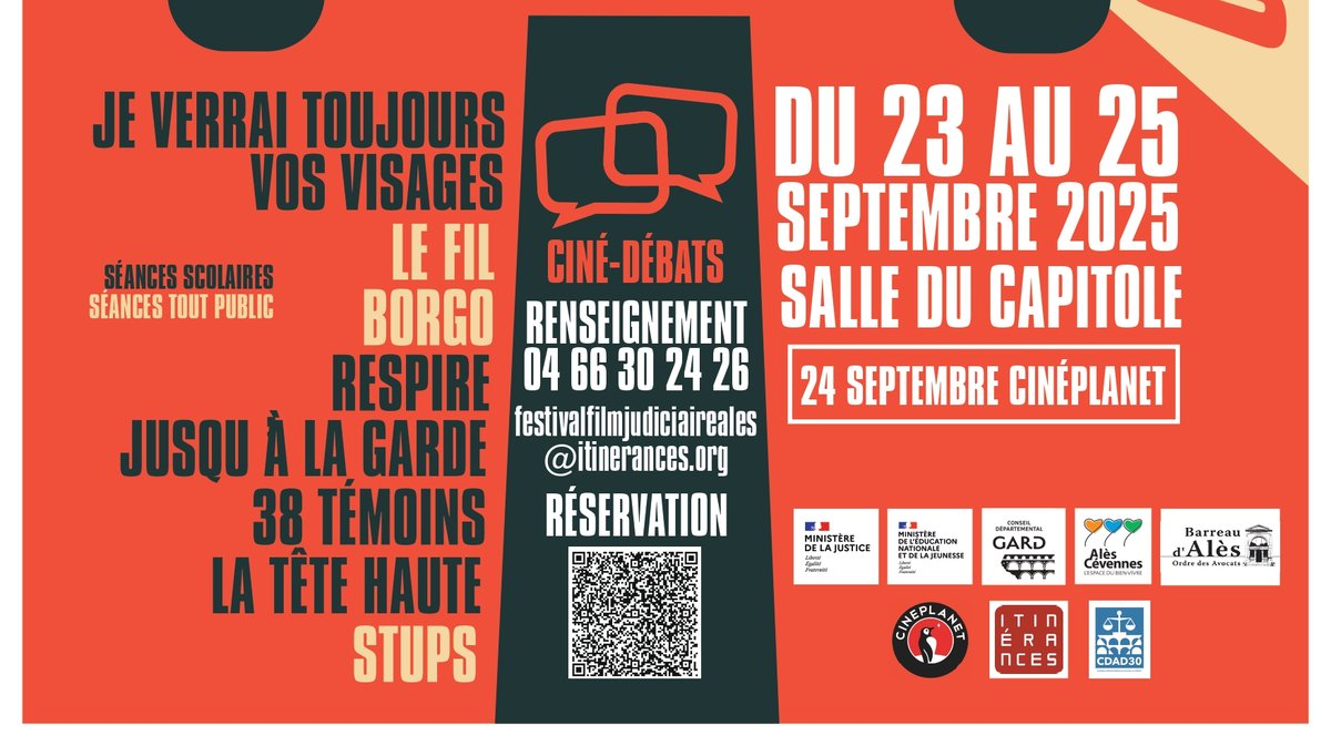 Affiche du 1er festival du film judiciaire d'Alès