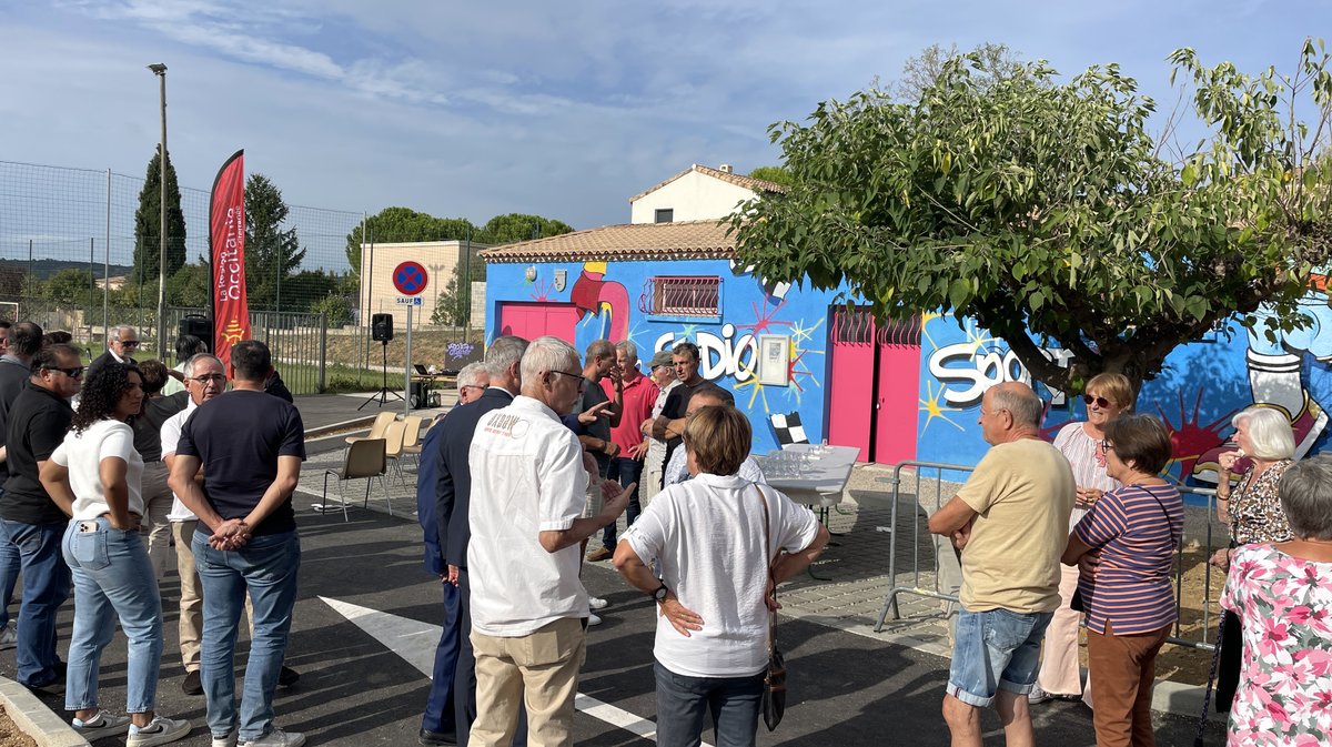 Aménagement route de Calvisson, monument aux morts, Parvis du stade, parcours de santé, vestiaire et RC40 Saint-Dionisy (Photo Anthony Maurin)
