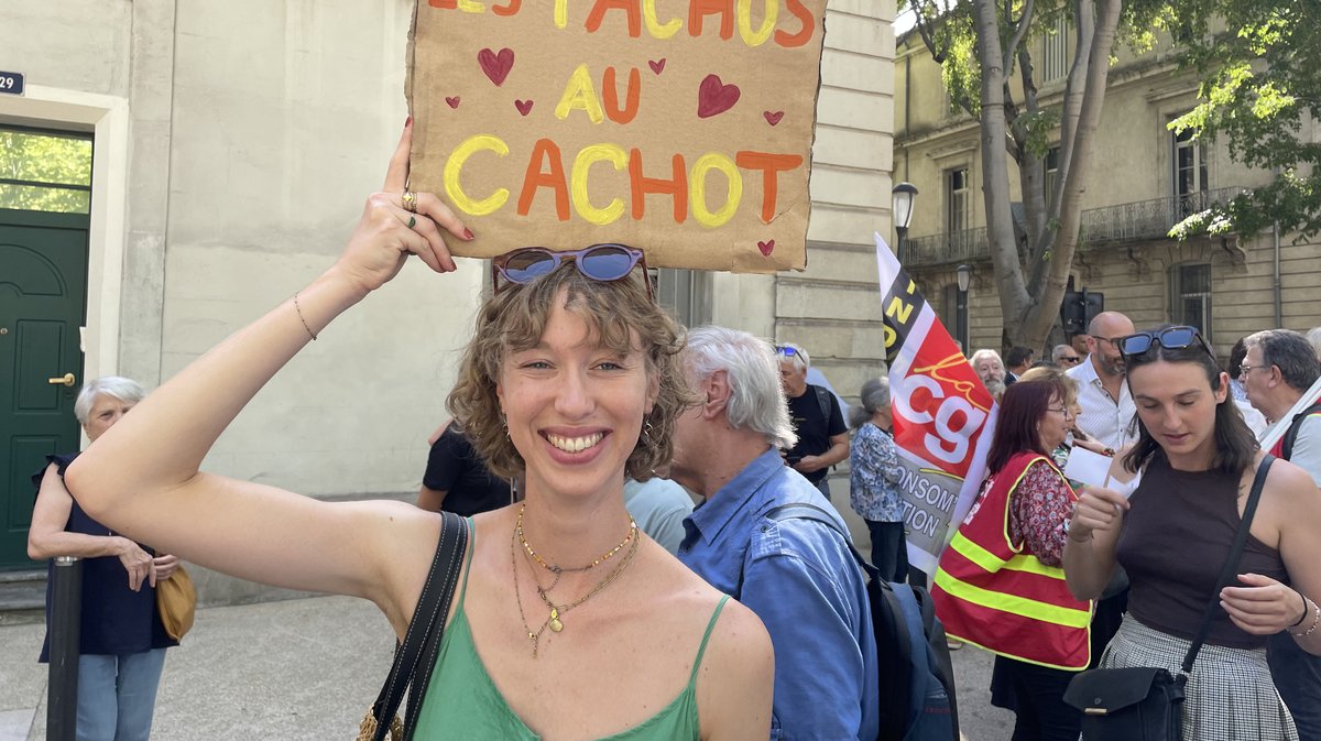 Dans le cortège de manifestants