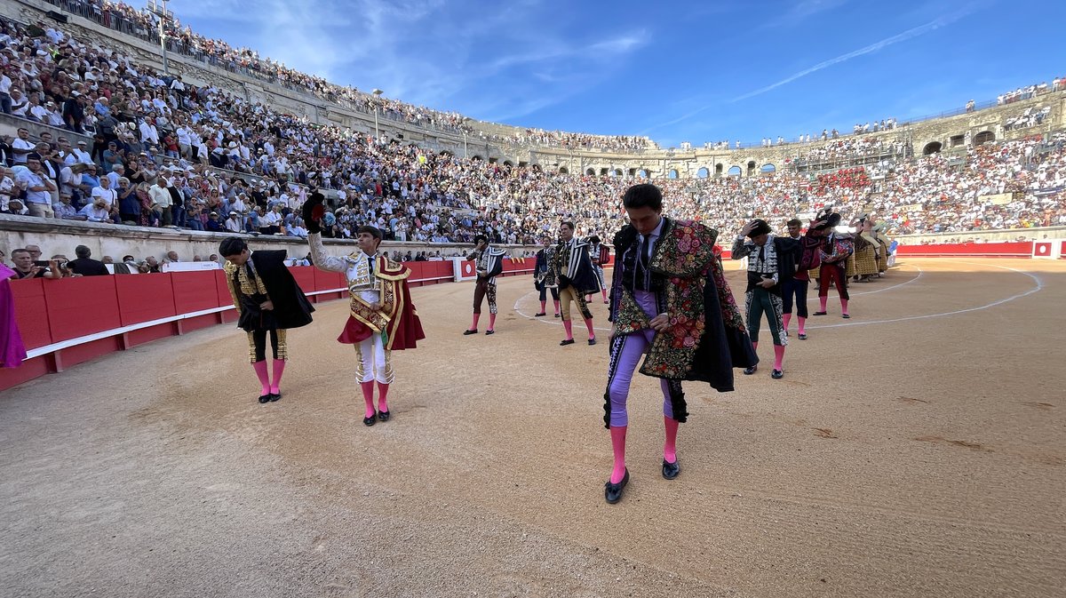 Corrida de Jandilla pour l'alternative d'Aaron Palacio, Andrés Roca Rey et Pablo Aguado (Photo Anthony Maurin)