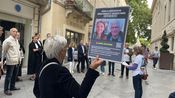 Rassemblement pour Cécile Kolher et Jacques Paris otages en Iran (Photo Anthony Maurin)