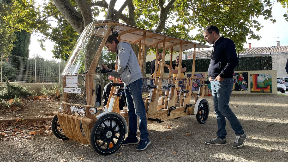 Vélo-bus woodybus Marguerittes Centre socioculturel Escal (Photo Anthony Maurin)