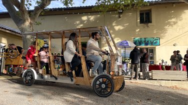Vélo-bus woodybus Marguerittes Centre socioculturel Escal (Photo Anthony Maurin)