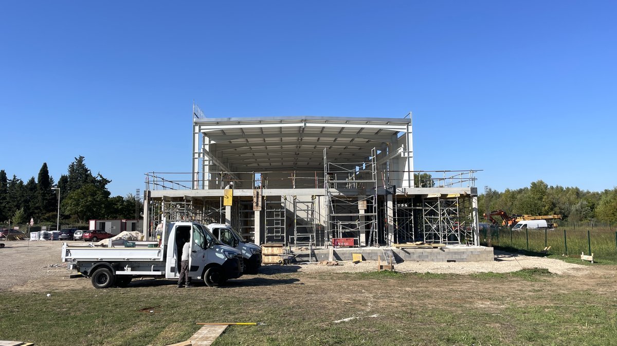 Le chantier de Watertracks à l'Actiparc de Bouillargues (Photo Anthony Maurin)