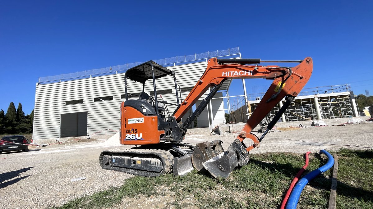 Le chantier de Watertracks à l'Actiparc de Bouillargues (Photo Anthony Maurin)