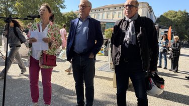 Ce mercredi matin sur l'Esplanade pour l'inauguration de cette journée