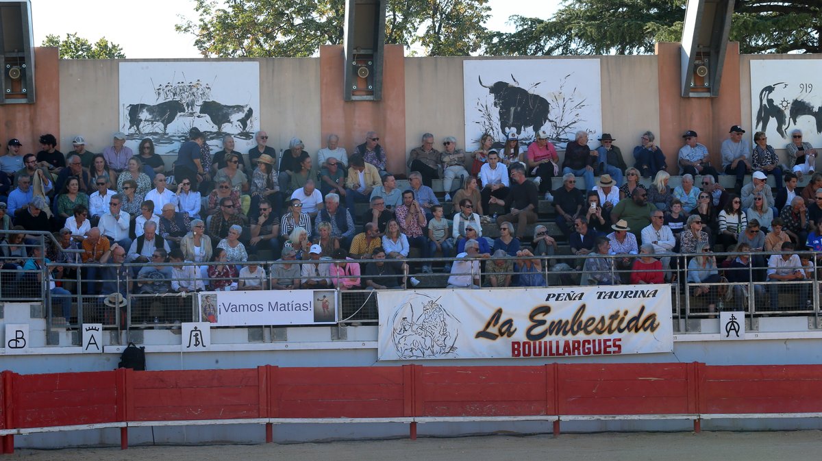 Novillada sans picadors La Embestida de Bouillargues de François André, Blohorn, Roland Durand, Alain et Frédérique Tardieu, Colombeau et A.F Tardieu pour Francisco Fernandez, Isaac Galvin et Mathias Sauvaire (Photo Anthony Maurin)