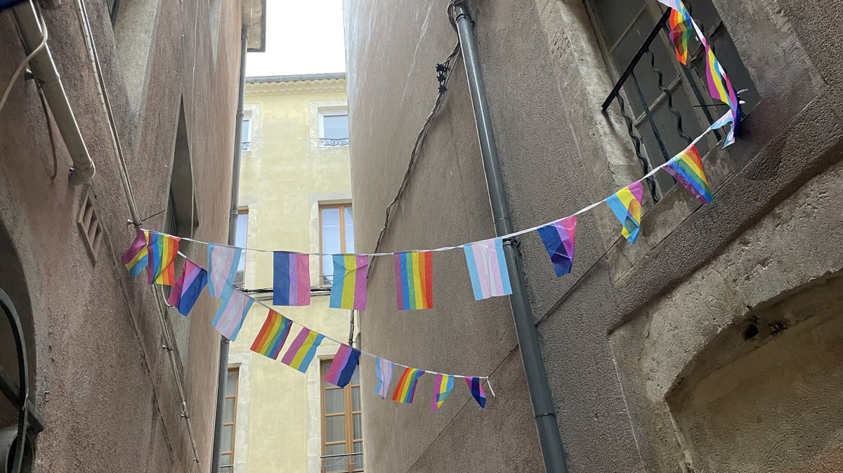 Crocos pailletés drapeaux LGBTQ+ Le Dancin' (Photo Anthony Maurin)