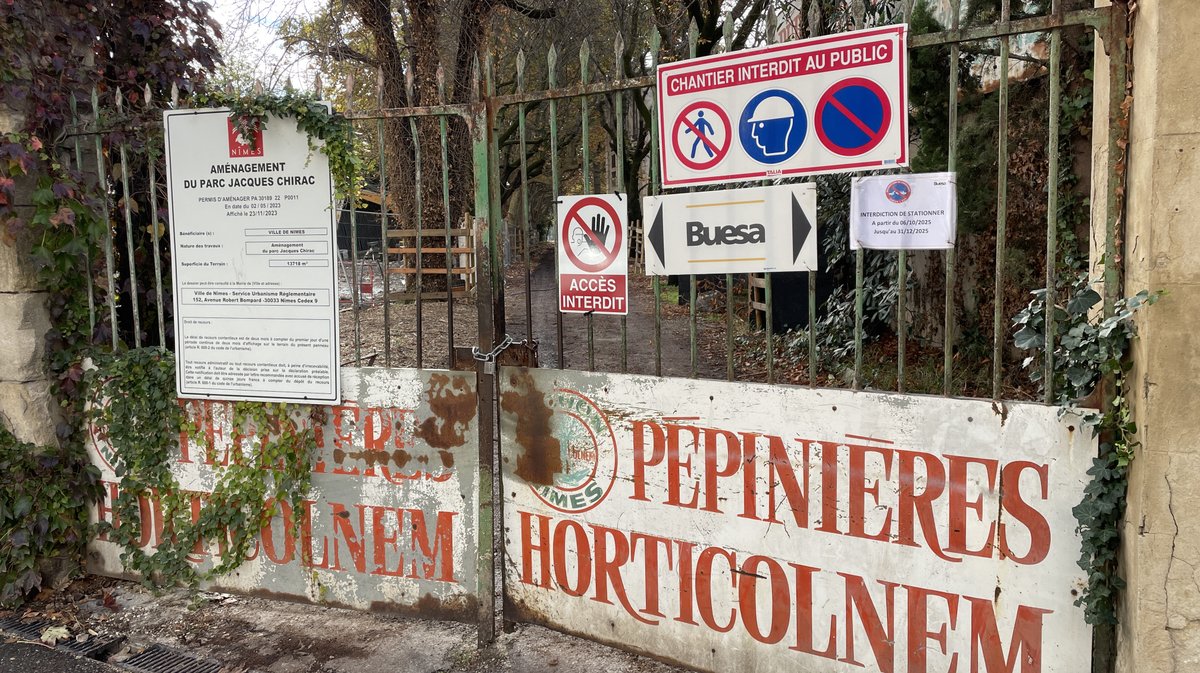 Lancement des travaux du parc urbain Jacques-Chirac à Nîmes le 8 novembre 2025 (Photo Anthony Maurin)
