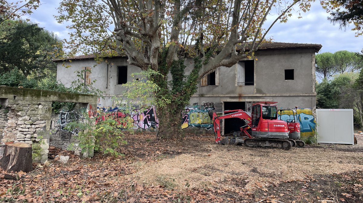 Lancement des travaux du parc urbain Jacques-Chirac à Nîmes le 8 novembre 2025 (Photo Anthony Maurin)