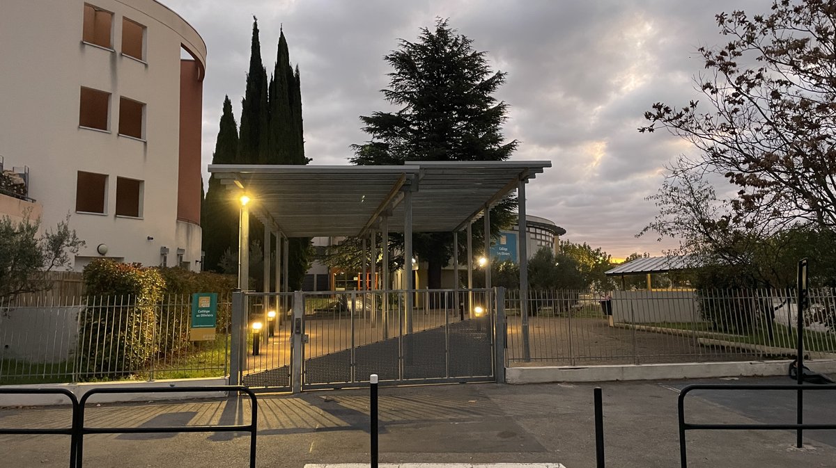 Collège Les Oliviers manif AED (Photo Anthony Maurin)