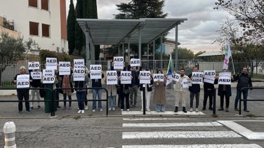 Collège Les Oliviers manif AED (Photo Anthony Maurin)